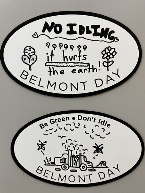 BDS No Idling Magnets 02.02.23 B is for Belonging at Belmont Day logo art