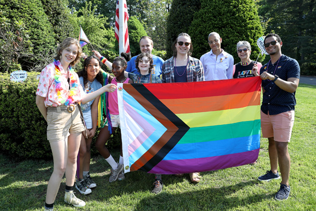 BDS Pride Flag Raising 06.02.23Scoop School buses