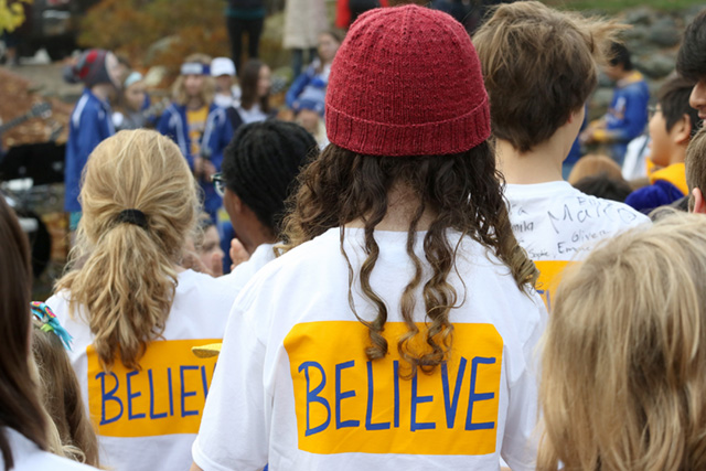 BDS Spirit Day Parade 11 11.04.22Scoop B is for Belonging at Belmont Day logo art