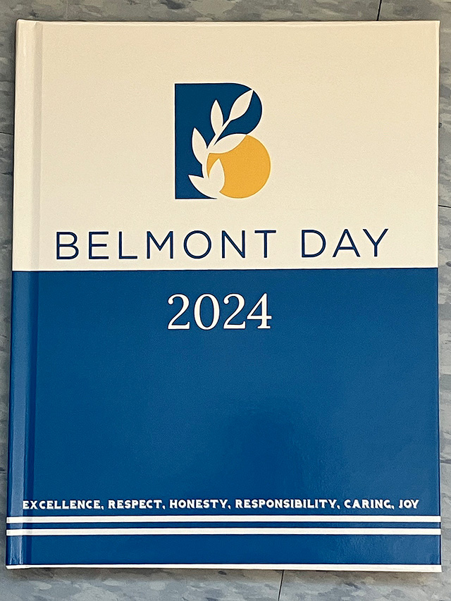 BDS 2024 Yearbook 06.06.24 B is for Belonging at Belmont Day logo art